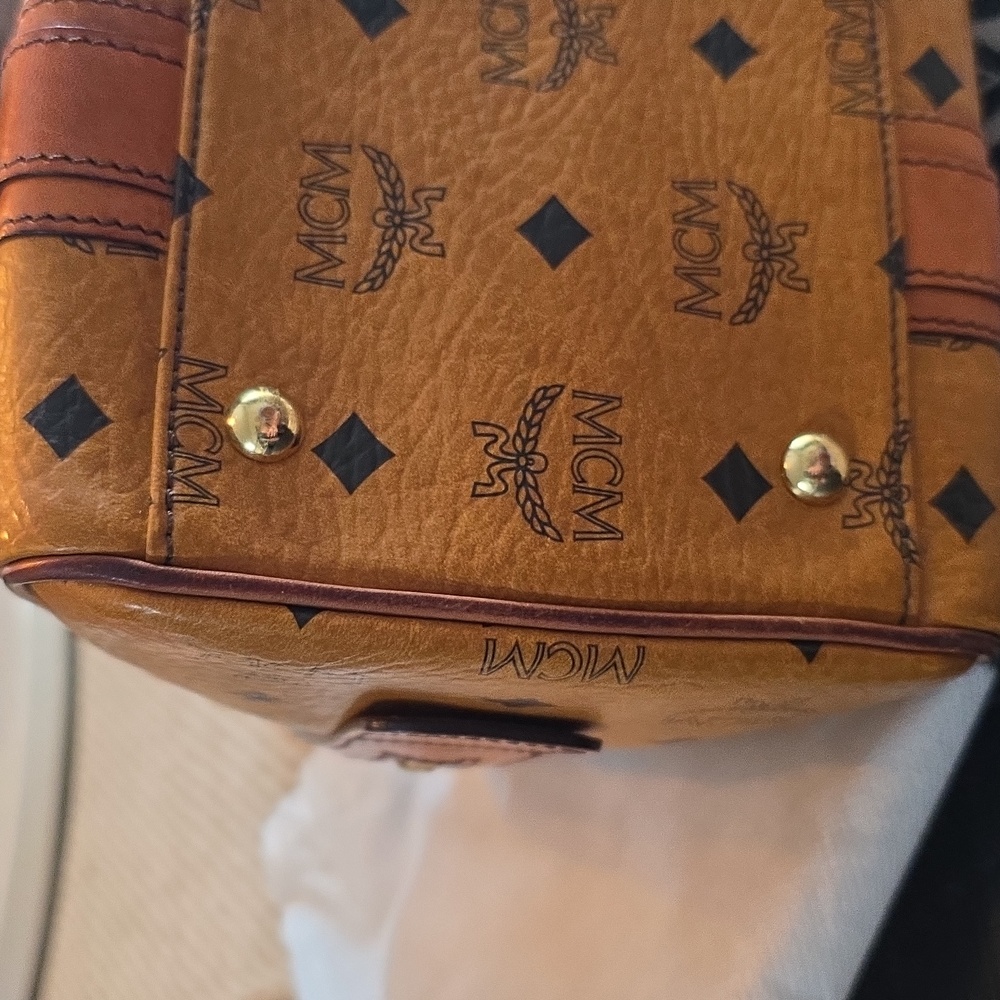 MCM Cognac Visetos Satchel - Picture 8 of 12